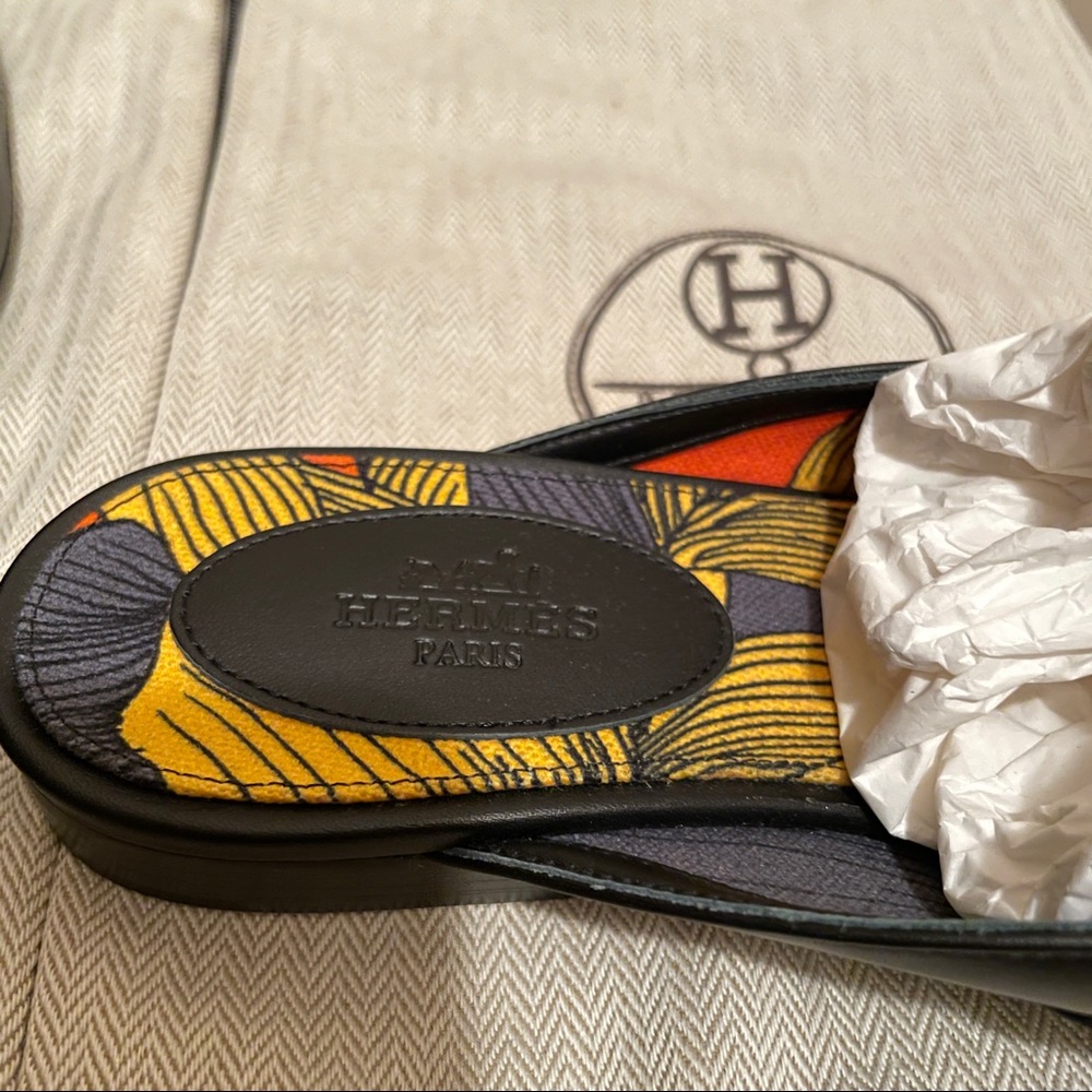 Hermès black mules silver buckle - US 6.5 - 7 - Picture 7 of 9